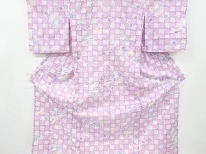 リサイクル　hiromichi nakano　綿紅梅トンボに花模様浴衣